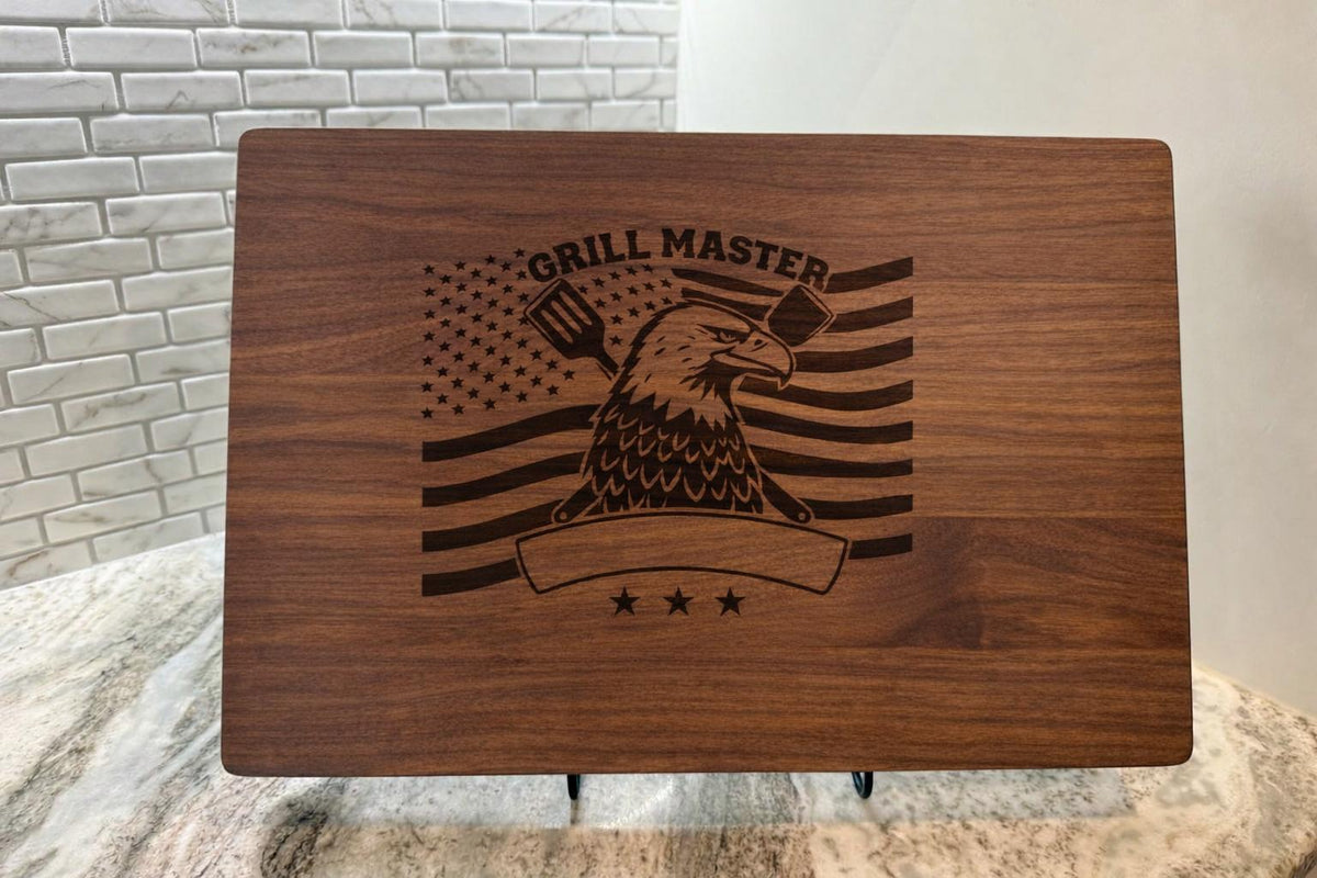 Personalized Black Walnut Cutting Board | Custom Engraved Chef Gift, Wedding, Housewarming