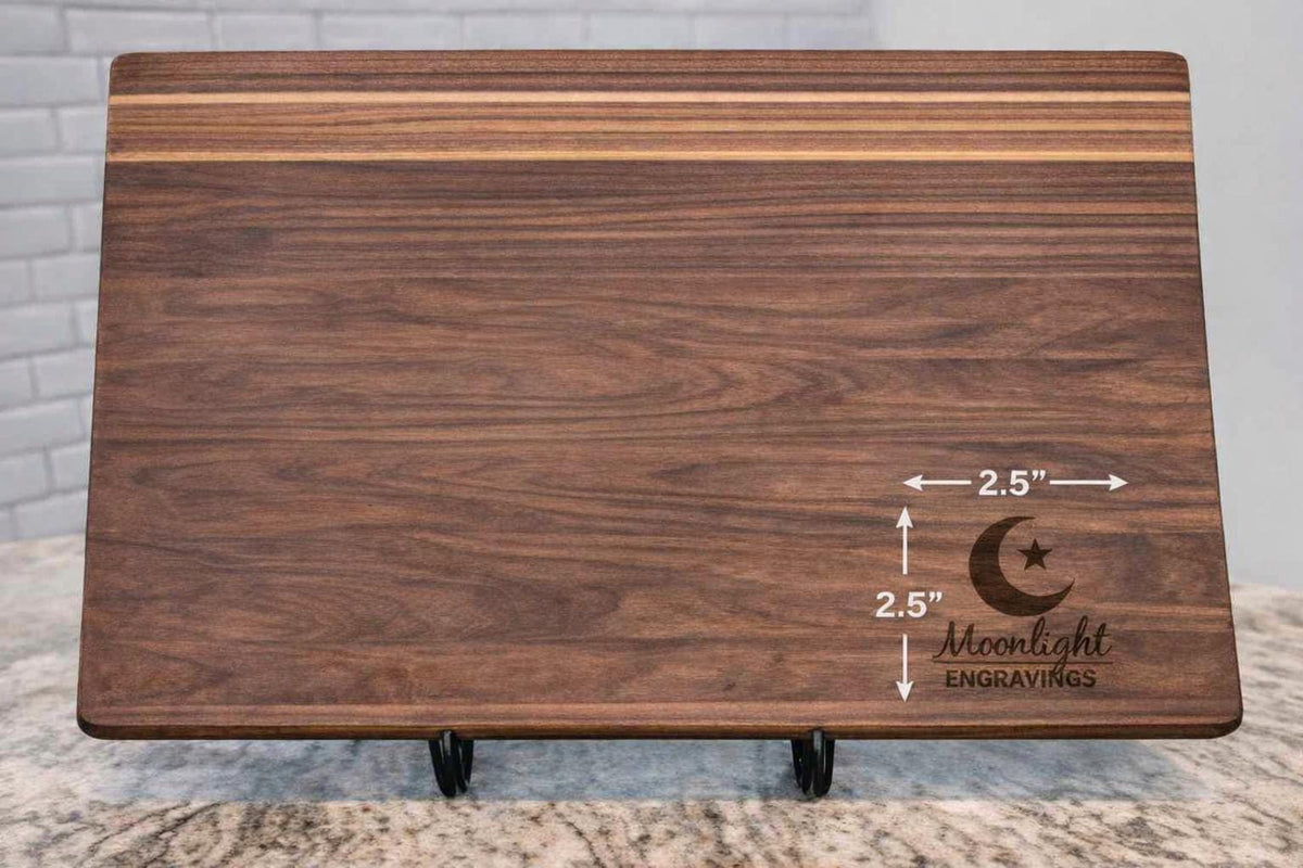 Personalized Black Walnut Cutting Board | Custom Engraved Chef Gift, Wedding, Housewarming