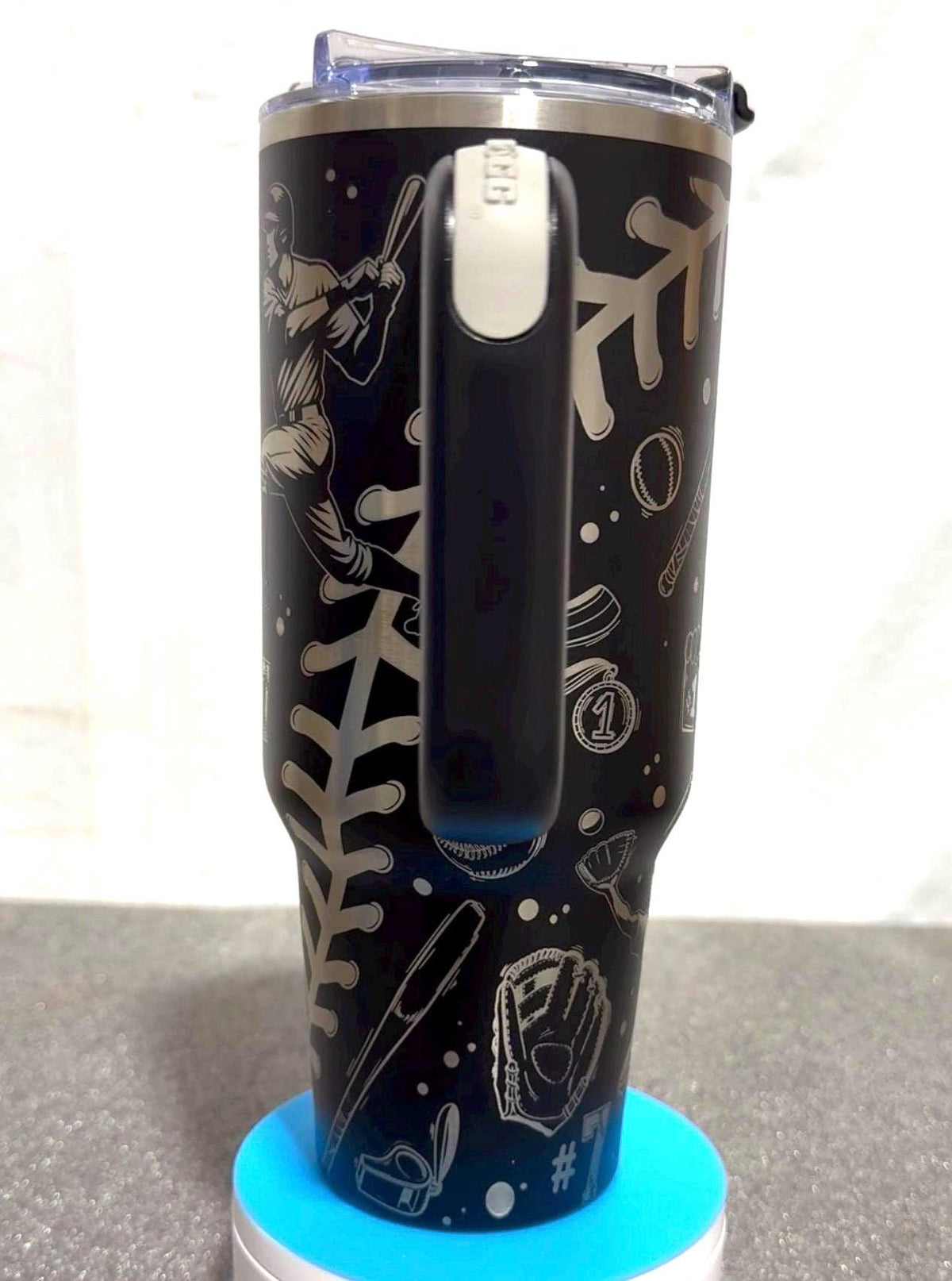 Baseball Dad Tumbler | Full Wrap 40 Oz Laser Engraved Cup | Baseball Dad Gift | Game Day Tumbler | Baseball Father
