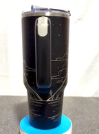 Camping Tumbler 40oz | Life Is Better Around the Campfire | Engraved Campfire Tumbler | Camper Gift | Mountain Tumbler | Outdoor Lover Gift