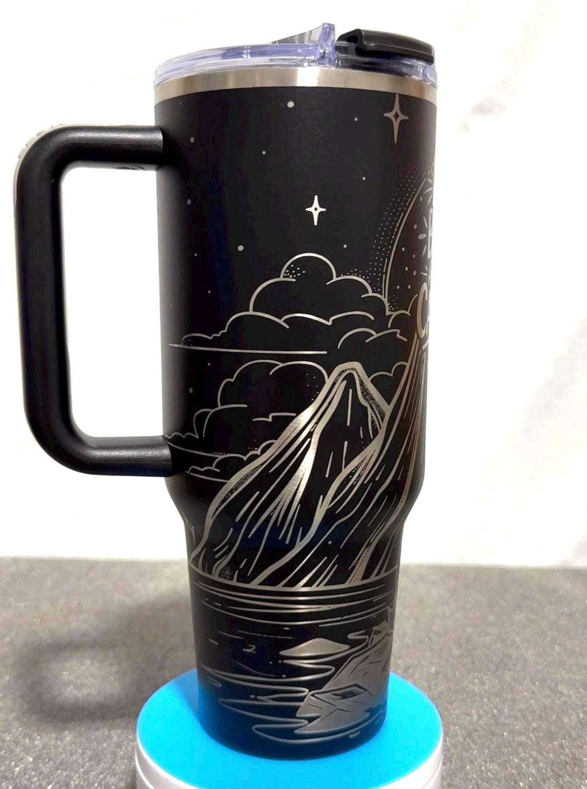 Camping Tumbler 40oz | Life Is Better Around the Campfire | Engraved Campfire Tumbler | Camper Gift | Mountain Tumbler | Outdoor Lover Gift