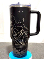 Camping Tumbler 40oz | Life Is Better Around the Campfire | Engraved Campfire Tumbler | Camper Gift | Mountain Tumbler | Outdoor Lover Gift