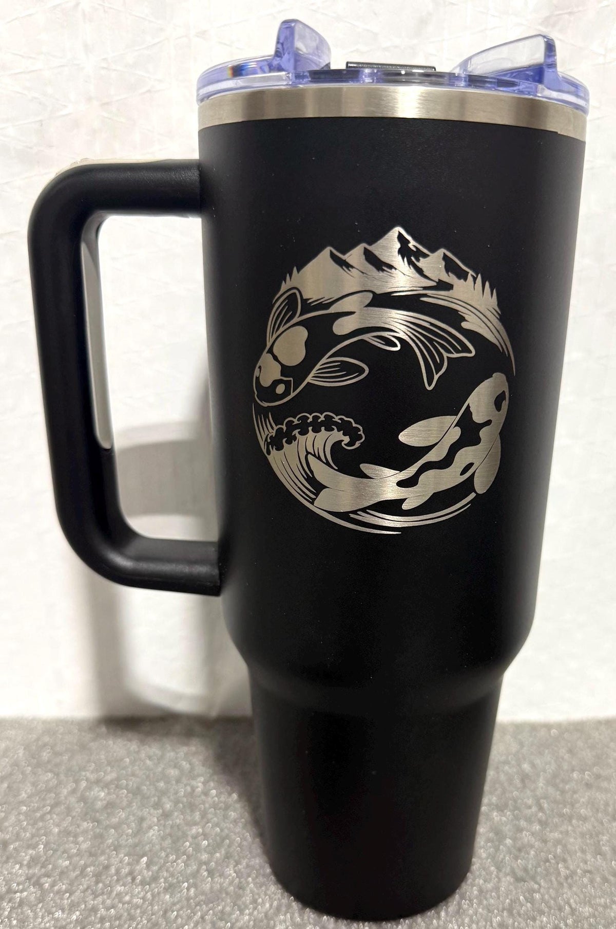 Custom Engraved Tumbler 40oz | Personalized Tumbler with Logo or Text | Custom Logo Tumbler | Engraved Business Cup | Personalized Gift