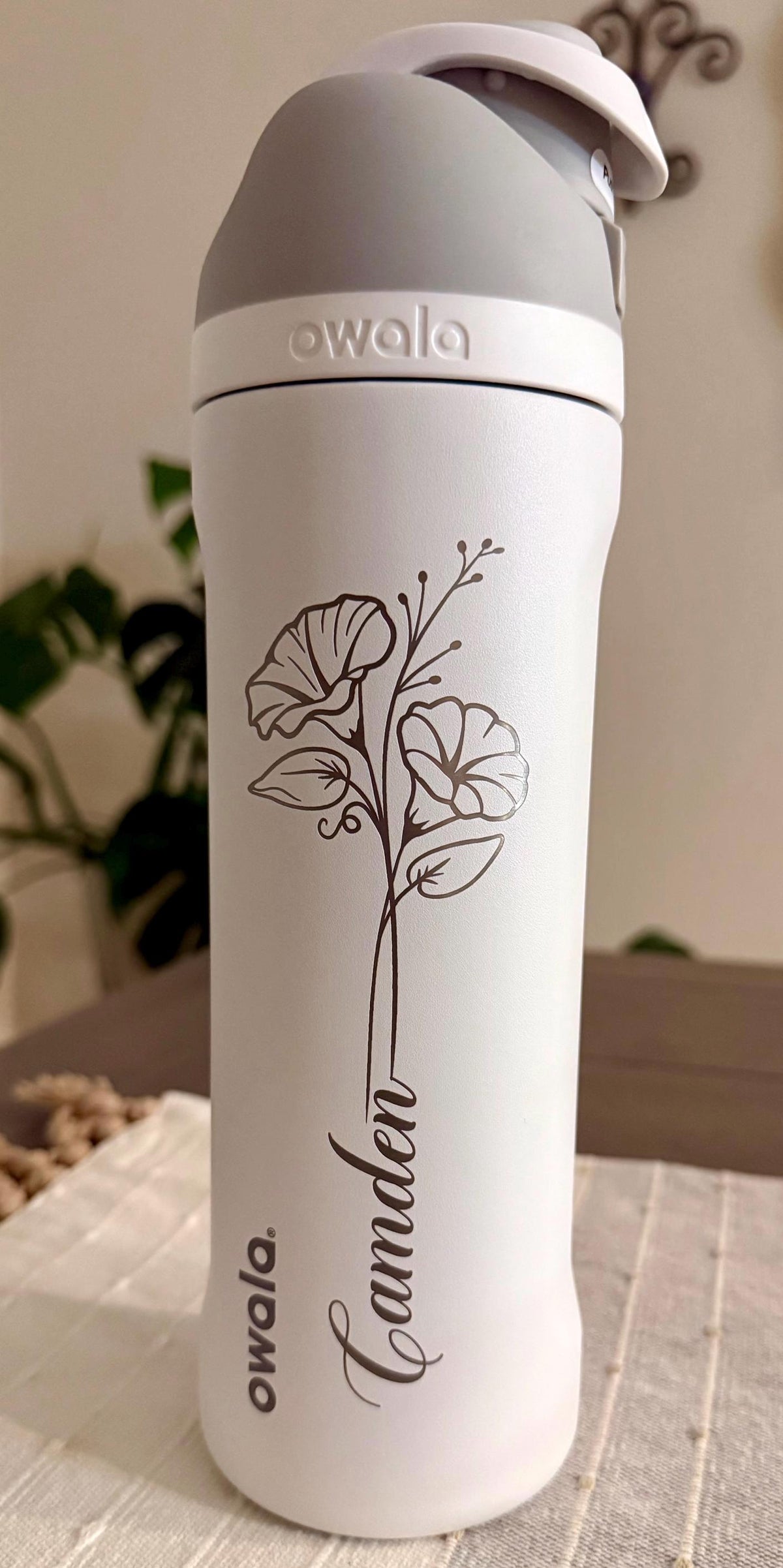 Birth Flower Owala Free Sip | 24 or 32 oz Insulated Tumbler | Custom Drinkware