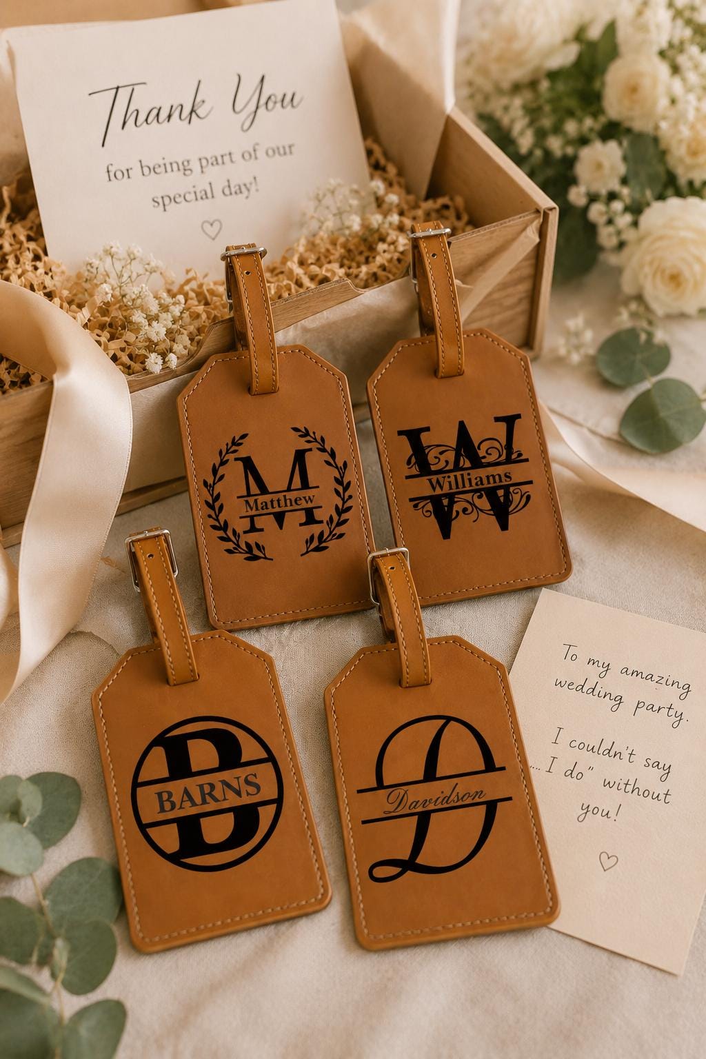 Personalized Luggage Tags | Faux Leather | Travel