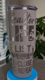 Realtor Tumbler | Laser Engraved Insulated Cup for Real Estate Agent