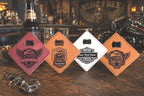 American Biker Magnetic Bottle Opener Coaster | Laser Engraved Faux Leather, Slate Square/Round | Create Your Own
