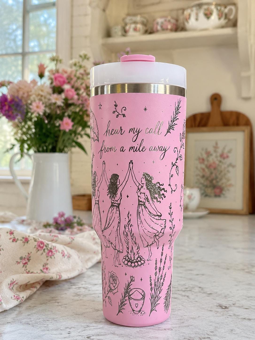 Everyday Magic Witch Inspired Engraved Owala 32 or 40 oz Tumbler | Cottage Witch Gift
