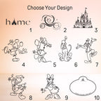 Magical Theme Park Inspired Personalized Leather Keychain