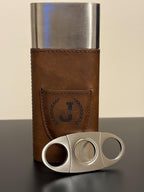 Custom Laser Engraved Groom, Groomsman, Father Cigar Case | Portable Cigar Holder for Wedding Party