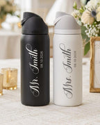 Set of 2 Wedding Couple Owala Free Sip | 24 or 32 oz Insulated Tumbler | Bride and Groom | Custom Combinations | Wedding Gift