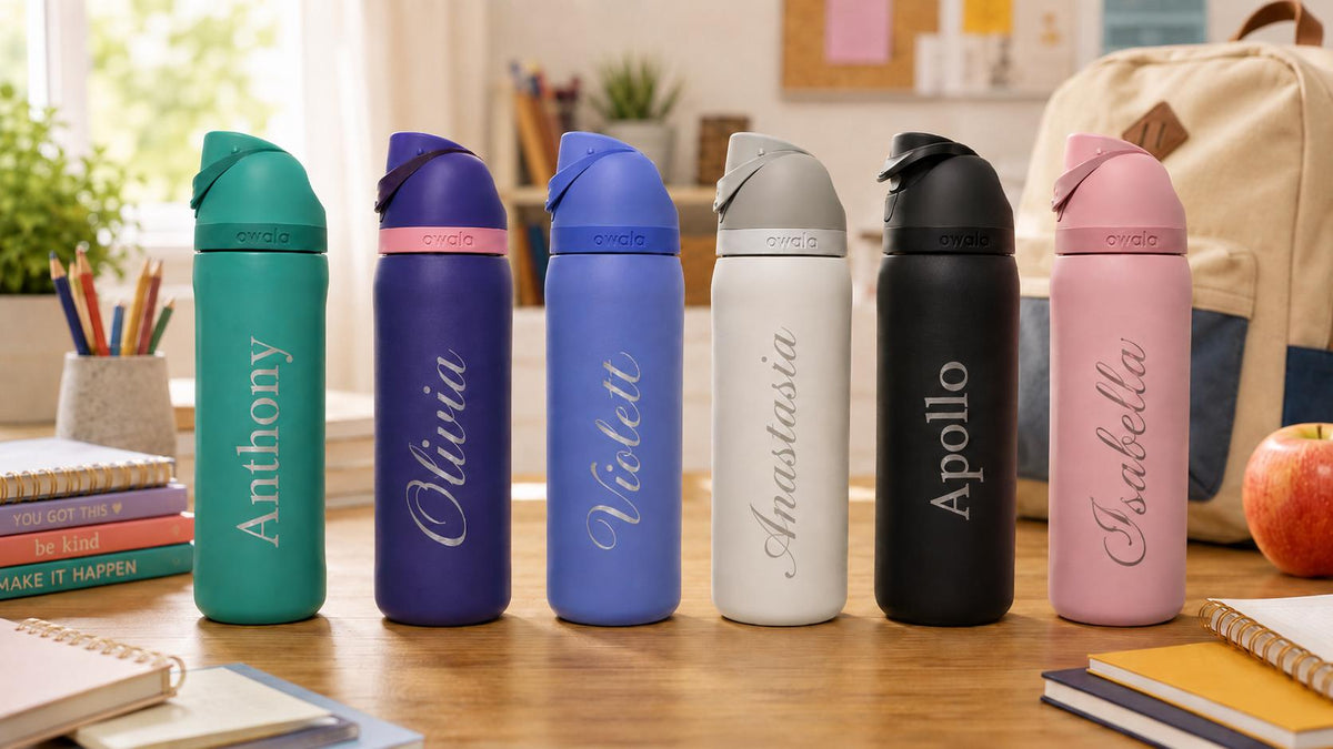 Personalized Owala Water Bottle | Custom Name Owala 24oz 32oz | Engraved Owala with Name | Custom Icon or Text | Teacher Student Gift