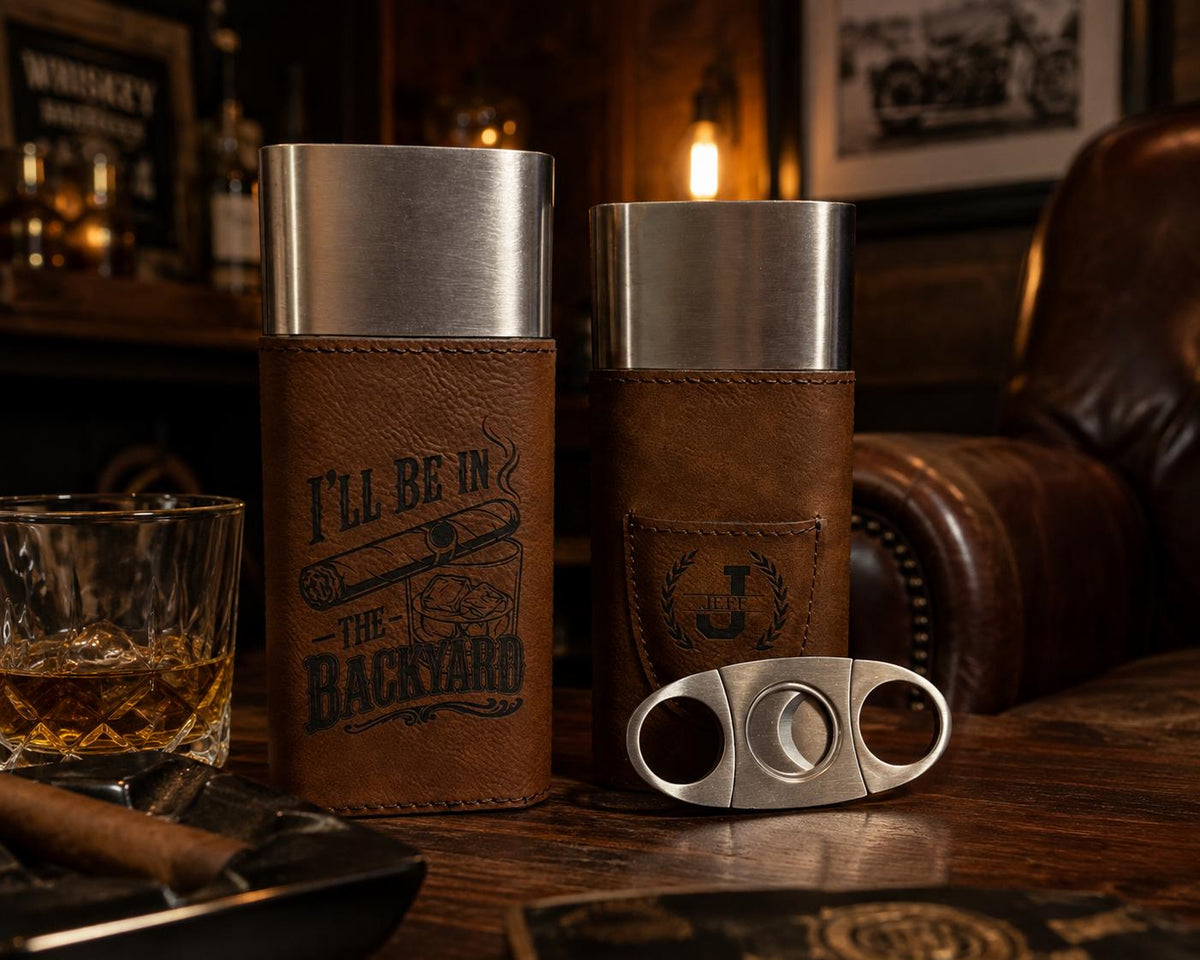 Custom Laser Monogrammed Engraved Cigar Case | Portable Cigar Holder| Personalization Options | Create Your Own
