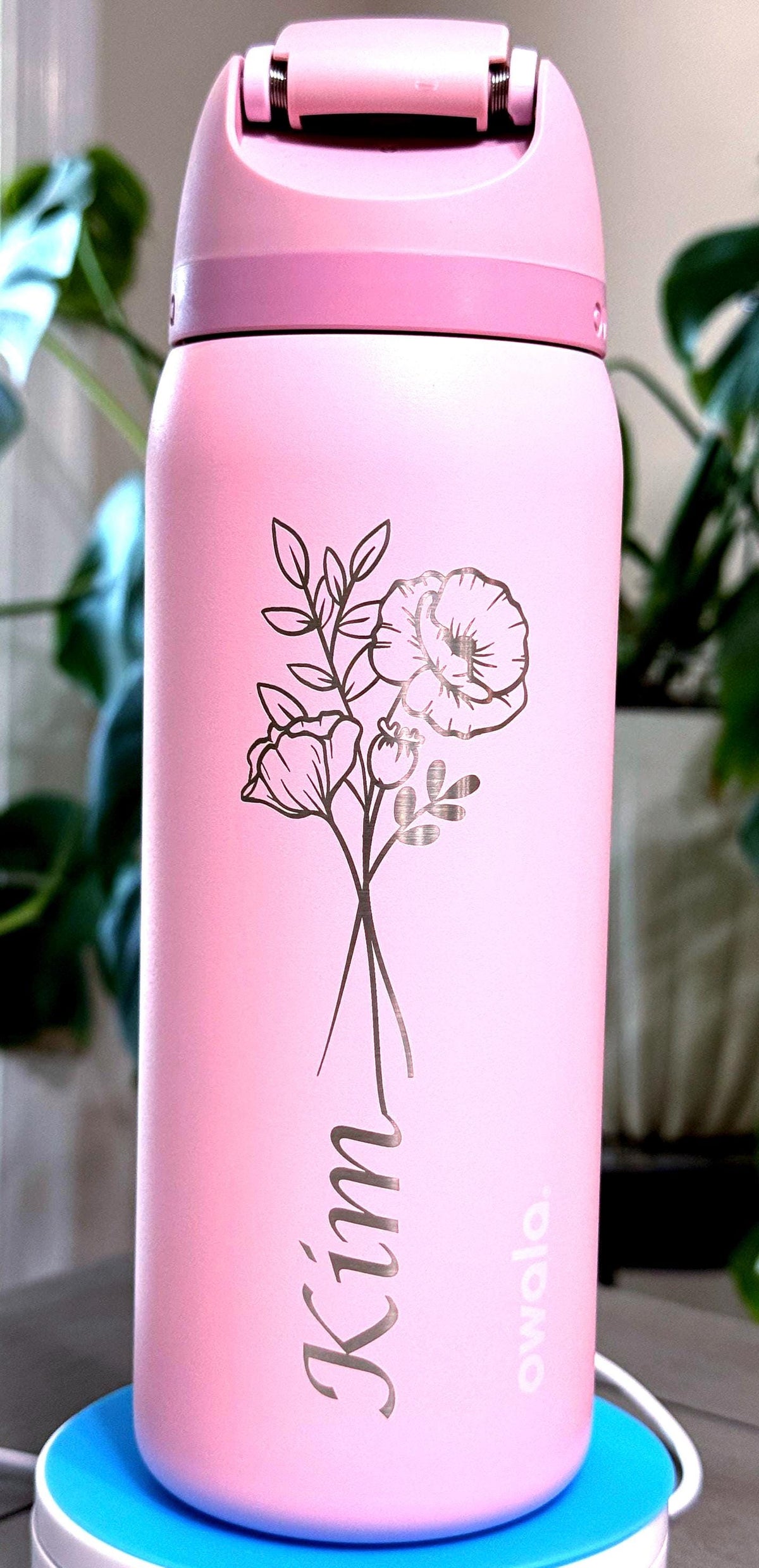 Birth Flower Owala Free Sip | 24 or 32 oz Insulated Tumbler | Custom Drinkware