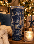 Christmas Eve Village Tumbler | Full Wrap Laser Engraved | 40 oz Hogg or 32 oz Owala