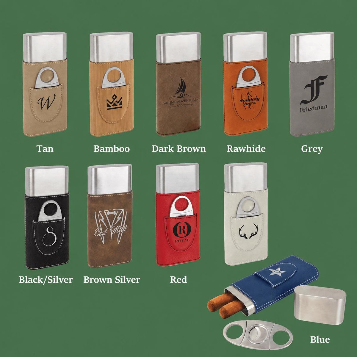 Custom Laser Engraved Groom, Groomsman, Father Cigar Case | Portable Cigar Holder for Wedding Party