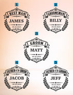 Custom Laser Engraved Groom, Groomsman, Father Cigar Case | Portable Cigar Holder for Wedding Party