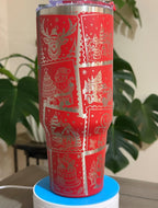 Christmas Stamp Tumbler | Full Wrap Laser Engraved | 40 oz Hogg or 32 oz Owala