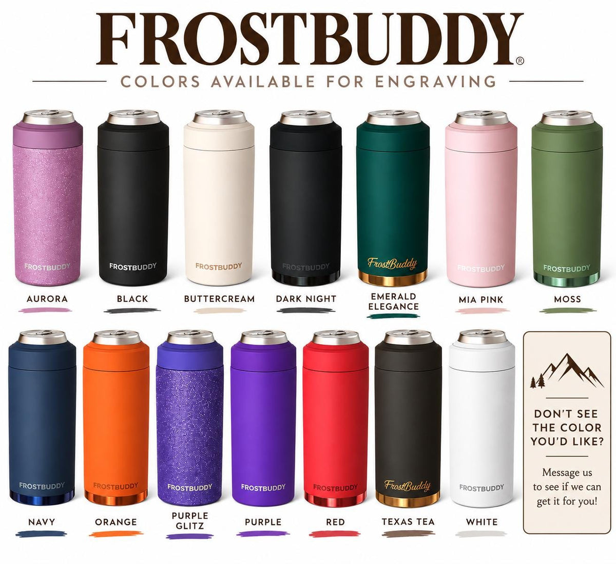 Engrave ANYTHING Custom Universal FrostBuddy Can Cooler | Personalized FrostBuddy with Logo | ANY Logo 1 or 2 Sided Engraving