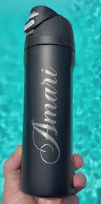 Personalized Owala Water Bottle | Custom Name Owala 24oz 32oz | Engraved Owala with Name | Custom Icon or Text | Teacher Student Gift