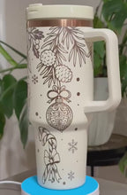 Christmas Tree Garland Tumbler | Full Wrap Laser Engraved (40 oz Hogg or 32 oz Owala)